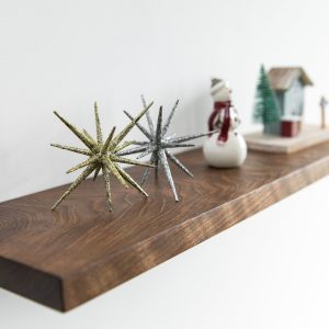 Set of 2 Live Edge Walnut Floating Shelves, Custom Wood Shelves, Wooden Shelves for Kitchen, Floating Book Shelves, Decor Floating Shelf