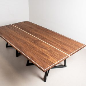 Ping Pong Dining Table, Custom Wood Ping Pong Table Top With Epoxy Border, Custom Games Table, Mid Century Ping Pong Table