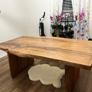 Chestnut Live Edge Desk | Wood | Table | Live Edge | Rustic | Modern | Dining Table | Farmhouse | Dining | Unique | Handmade