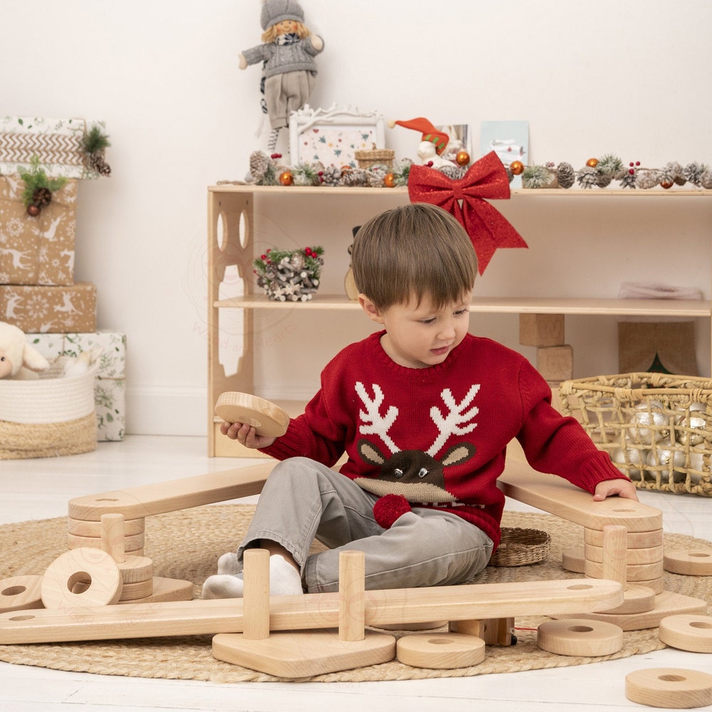 Wooden Balance Beam, Balance Toy, Montessori Balance Toys, Balance Board, Wooden gymnastic Set - Image 6