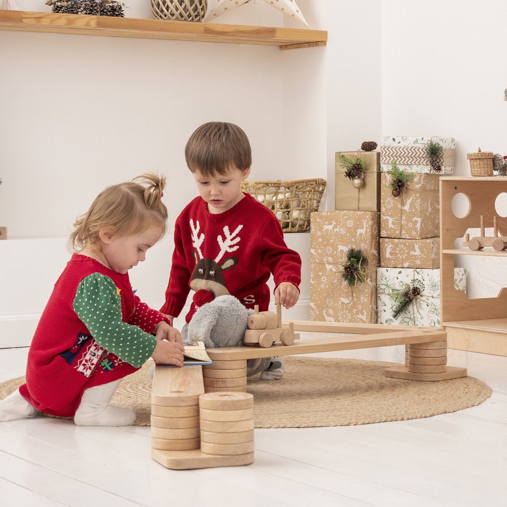 Wooden Balance Beam, Balance Toy, Montessori Balance Toys, Balance Board, Wooden gymnastic Set - Image 8