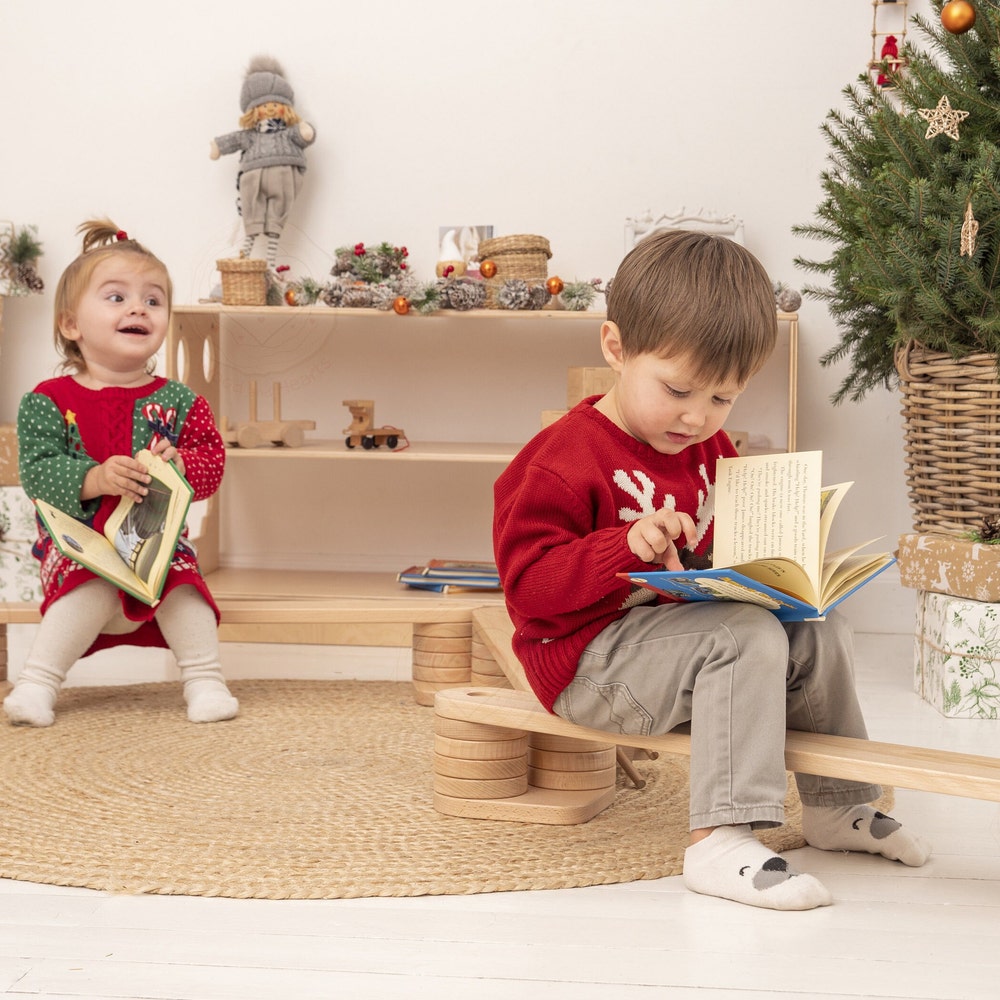 Wooden Balance Beam, Balance Toy, Montessori Balance Toys, Balance Board, Wooden gymnastic Set - Image 4