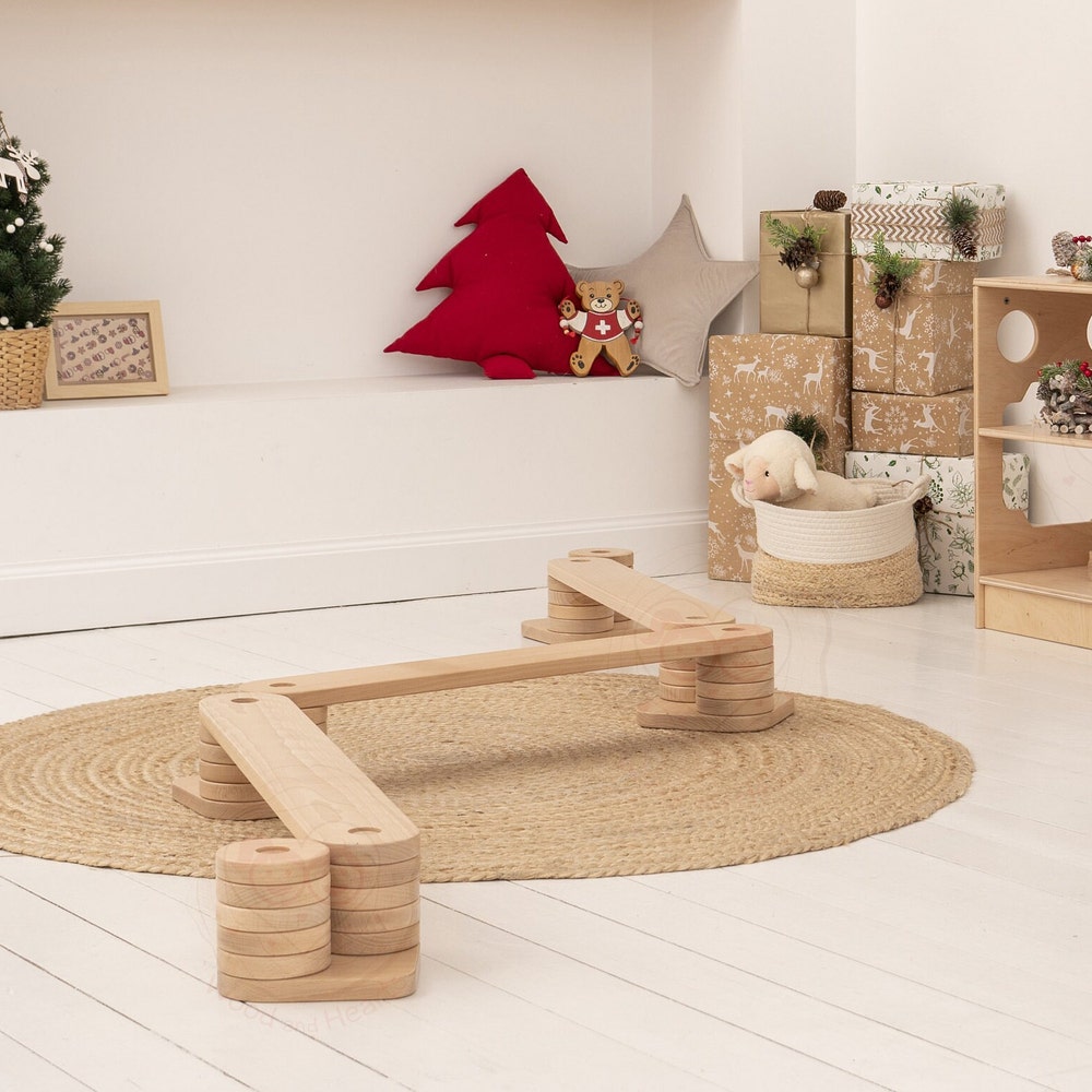 Wooden Balance Beam, Balance Toy, Montessori Balance Toys, Balance Board, Wooden gymnastic Set - Image 10