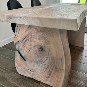 BESPOKE FURNITURE Dining tables can be customized in length, width, style, color and finish while maintaining modern rustic appeal