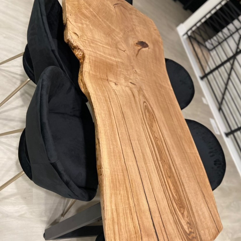 Natural wood dining table on Etsy. See more ideas about dining room table, dining room design - Image 8