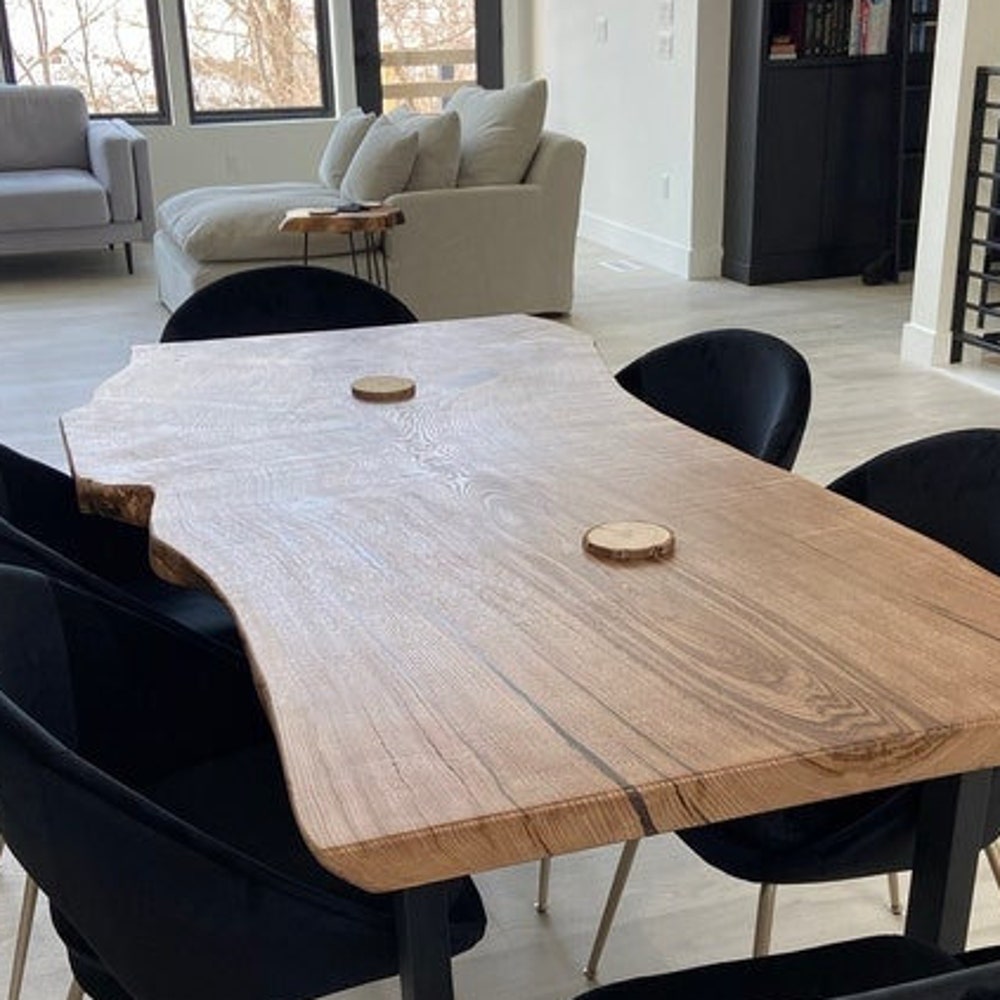 Natural wood dining table on Etsy. See more ideas about dining room table, dining room design - Image 7