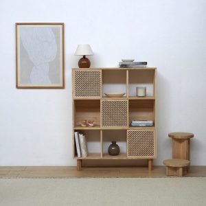 Wooden shelving with storage - Mica