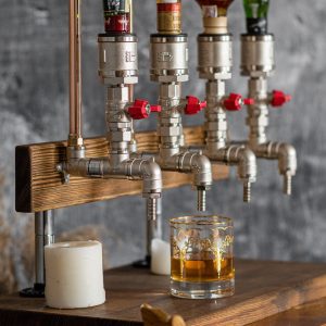 Steampunk Styled Alcohol Dispenser, Bourbon And Liquor Dispenser, Whiskey Dispenser For Man Cave, Gift For Him, Perfect Gifts For Birthday