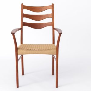 Teak Vintage Armchair by Arne Wahl Iversen – Mid-Century Danish Design GS90, Refurbished with Danish Cord