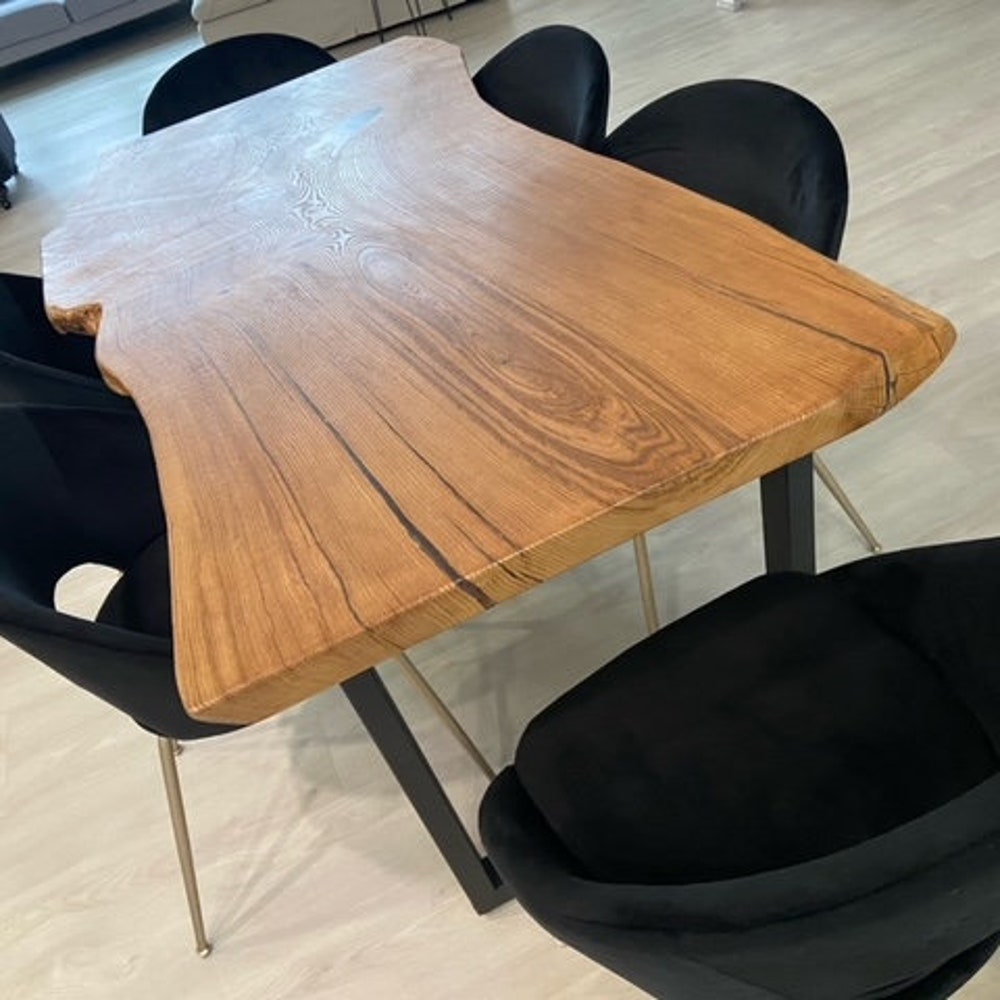 Natural wood dining table on Etsy. See more ideas about dining room table, dining room design - Image 6