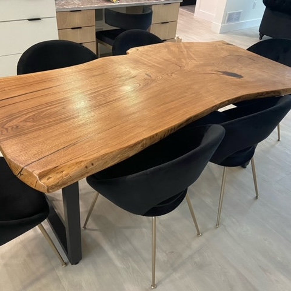 Natural wood dining table on Etsy. See more ideas about dining room table, dining room design - Image 4