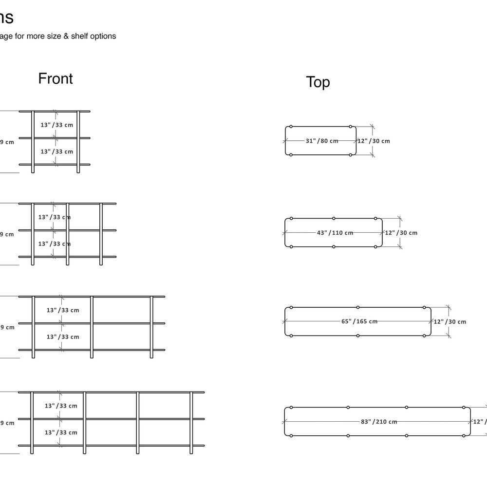 Wooden Shelving Unit - 65"-3 Shelf Rectangular End, Low Bookshelf, Vinyl Record Storage, Bookshelf, Minimalist Shelf, Sideboard - Image 11