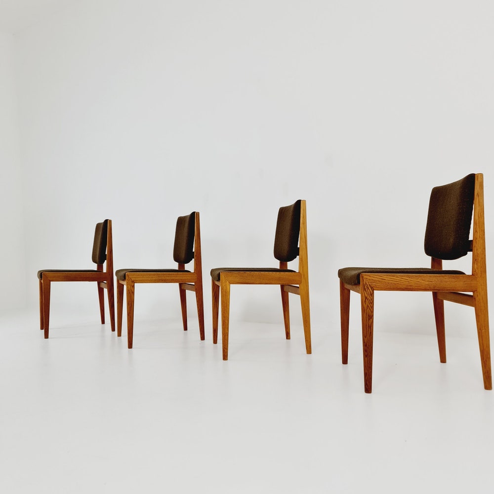 Mid century Swedish Modern Oak dining chairs by Karl Erik Ekselius, 1960s, Set of 4 - Image 3
