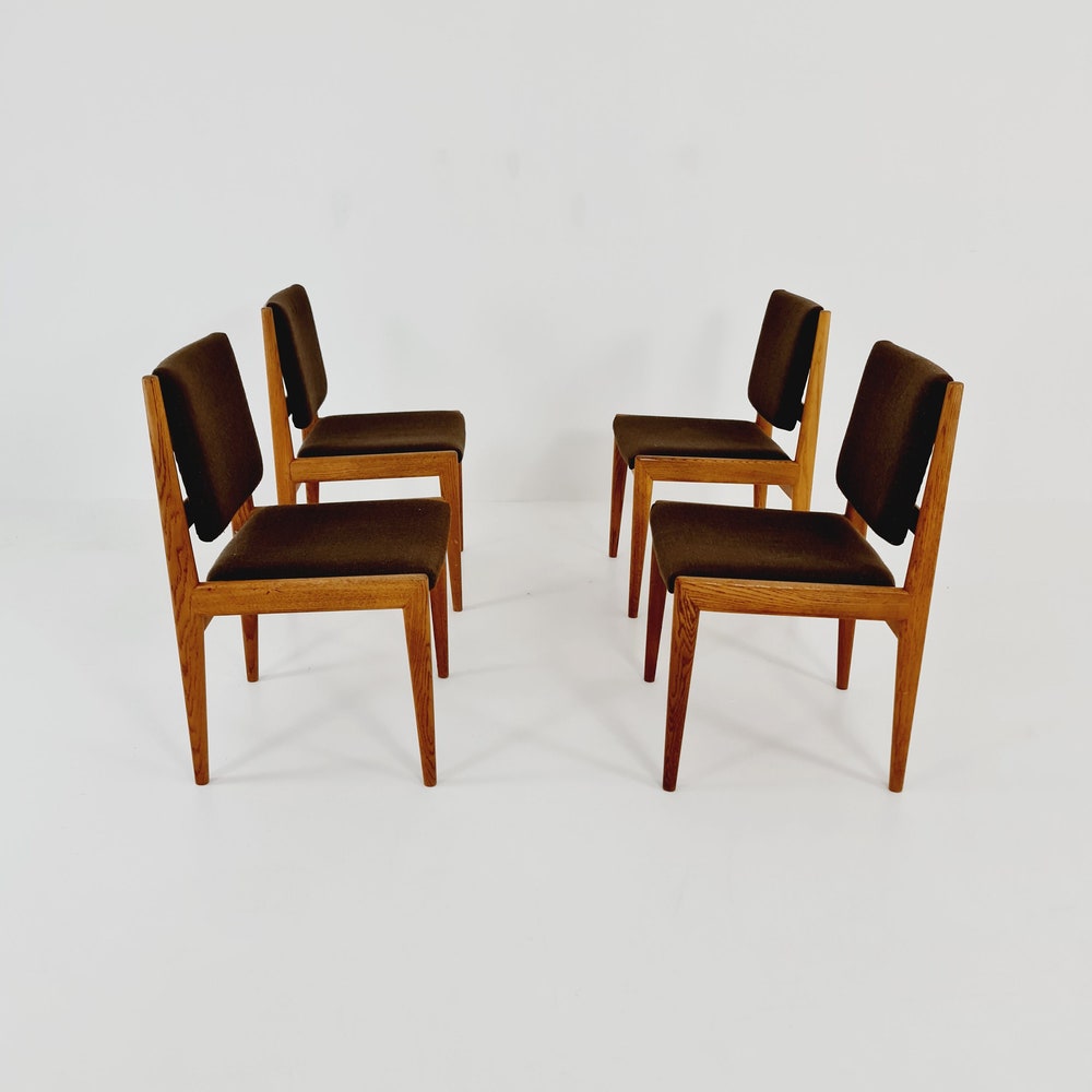 Mid century Swedish Modern Oak dining chairs by Karl Erik Ekselius, 1960s, Set of 4 - Image 5