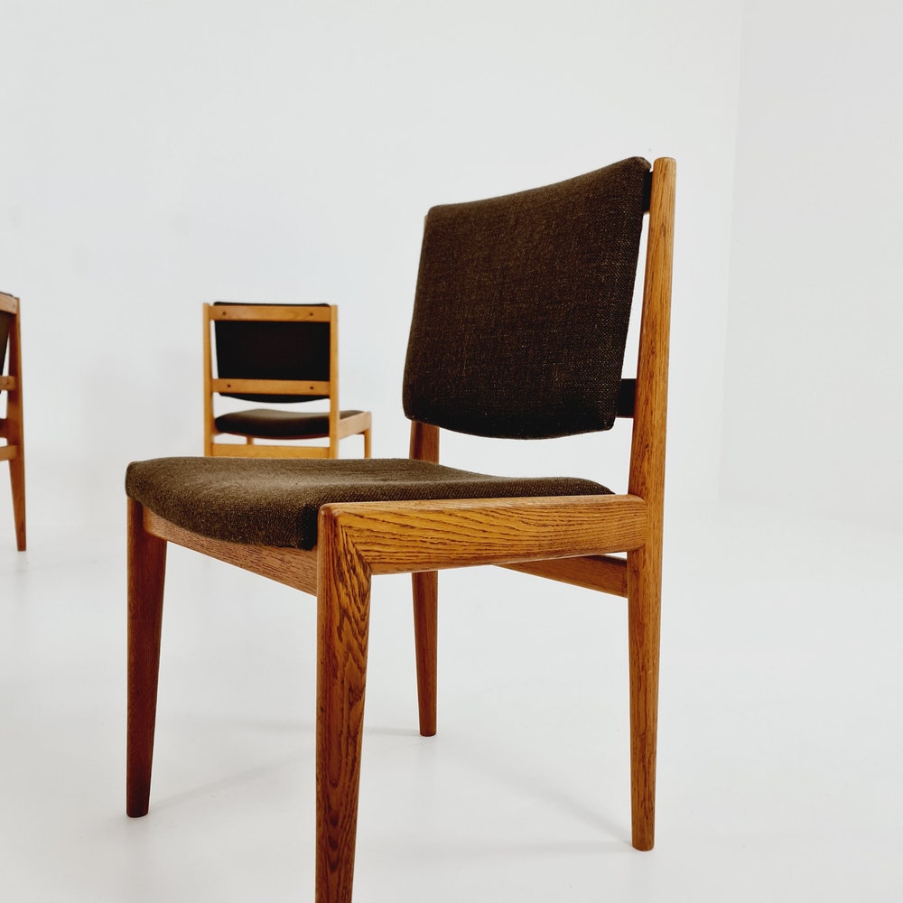 Mid century Swedish Modern Oak dining chairs by Karl Erik Ekselius, 1960s, Set of 4 - Image 9