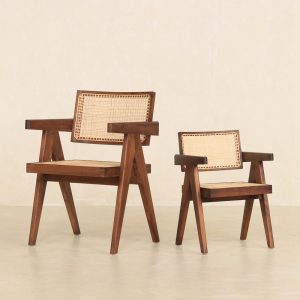 Chandigarh Kids Chair - Teak and Handwoven Rattan
