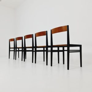 Mid century German teak Dining Chair by Lübke, 1960s, set of 5