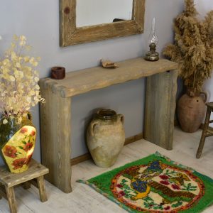 Dresser table handmade rustic wood console table Hallway medieval furniture Entryway live edge desk with drawers reclaimed wood women gift