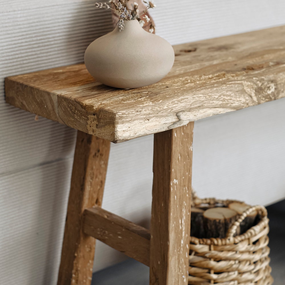 Console Table, Unique Rustic/Reclaimed Wood, Custom Farmhouse Hallway Sofa Entrway Wooden Solid Foyer Dresser Entry Table Gift for Women/Her - Image 7