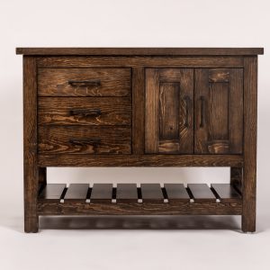 Bathroom Vanity Base in Solid Pine Wood, Wood Top Not Included, Farmhouse Style