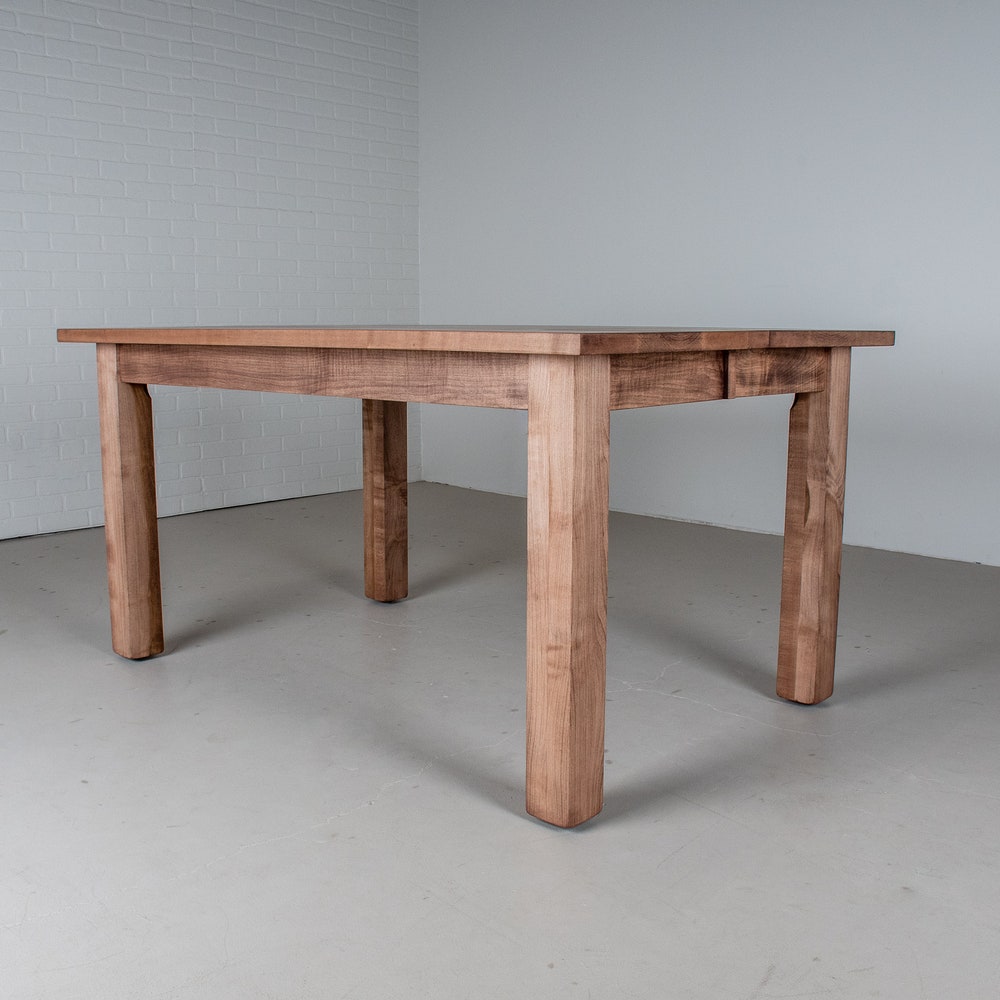 Dining Table w Leaf, Expandable Wood Table, Rectangle Parsons Table Expands to Become Square Dining Table, Unique Expandable Dining Tables - Image 6