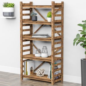 il_1000x1000.5645791916_m83k.jpg Bookshelf Wooden Shelf Bookcase Bookshelves Shelving Unit "LADDER" (29.5"w 15"d) Hexagonica