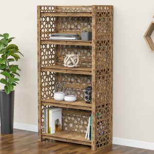 Bookcase Bookshelf Wooden Shelf Storage Cabinet Bookshelves Shelving Unit "ARABIC" Hexagonica