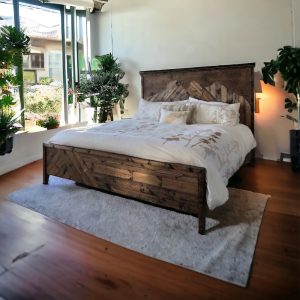 Bed Frame for Home Decor - Big Bear Mountains Handmade Bed Frame - Platform Bed Frame for Farmhouse Decor - King and Queen Bed Frame