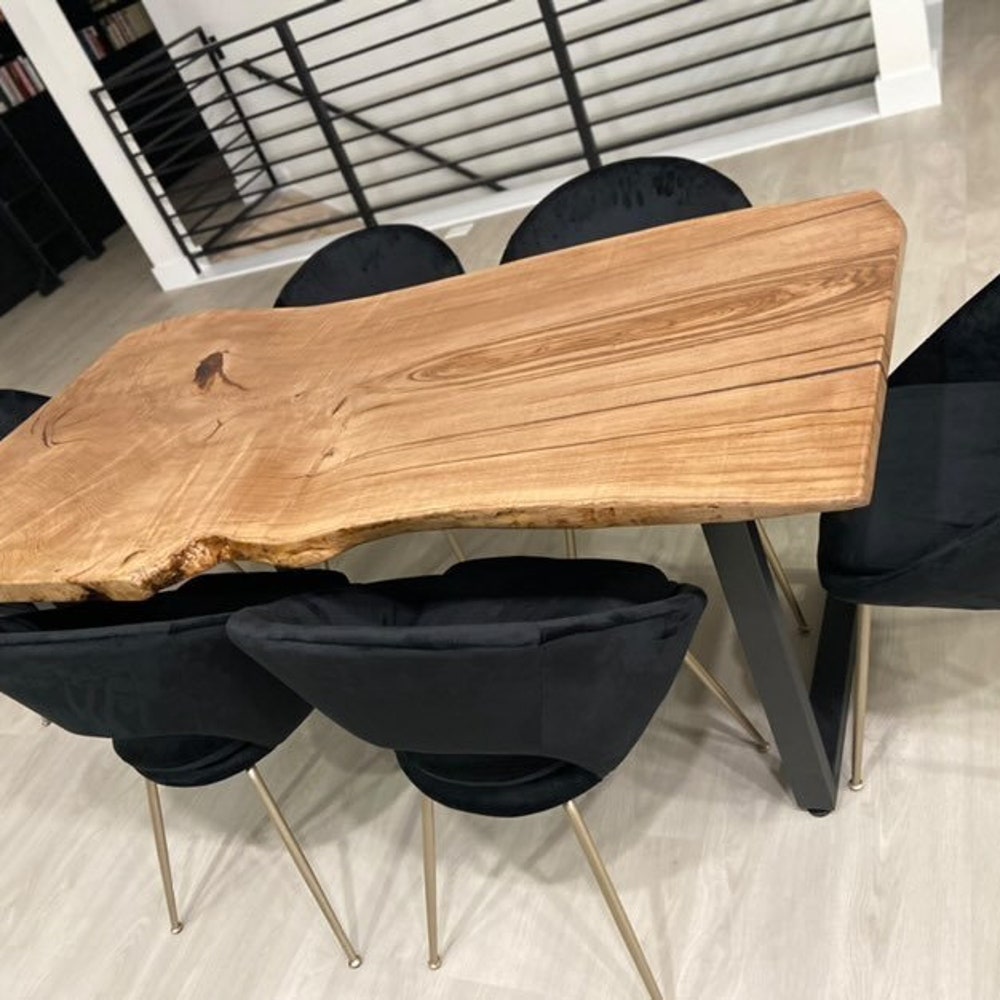 Natural wood dining table on Etsy. See more ideas about dining room table, dining room design - Image 9