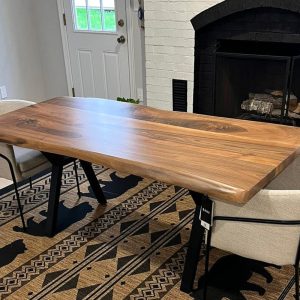 The Live Edge  Solid  Dining Table, Natural dining table, Kitchen dining table
