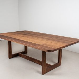 Walnut Trestle Table, Mid Century Modern Dining Table, Mid Century Trestle Dining Table in Walnut, Modern Walnut Dining Table