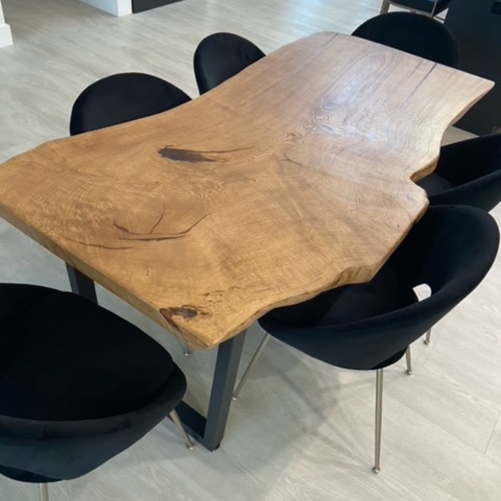 Natural wood dining table on Etsy. See more ideas about dining room table, dining room design - Image 3