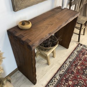 Dresser table rustic Handmade old and colorful walnut tree console table hallway furniture entryway live edge entry table gift for women