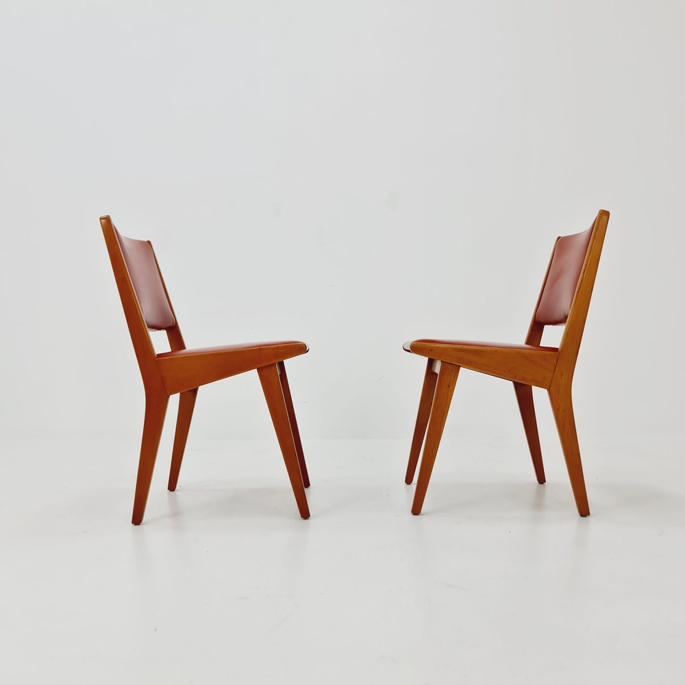 Vintage German dining charis by Jens Risom For Knoll Model Vostra 666, 1960s, set of 2 - Image 3