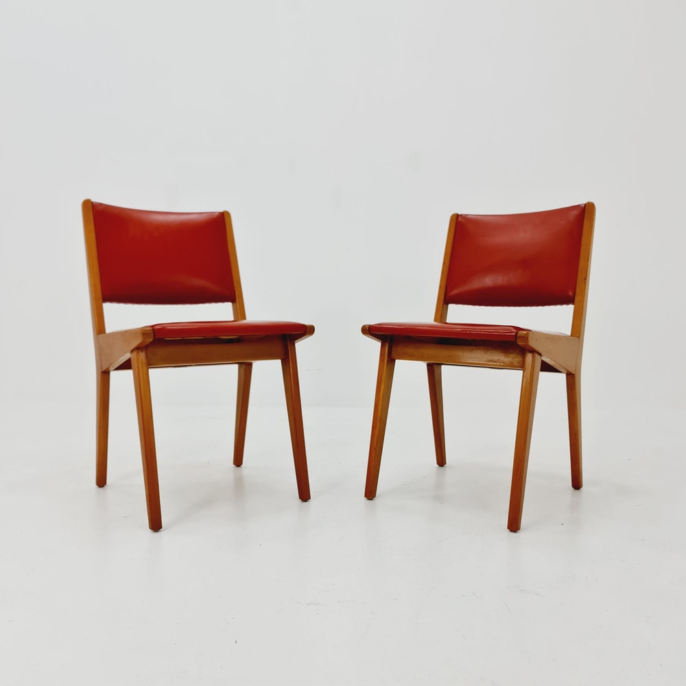 Vintage German dining charis by Jens Risom For Knoll Model Vostra 666, 1960s, set of 2 - Image 5