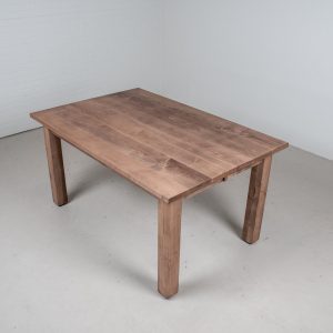 Dining Table w Leaf, Expandable Wood Table, Rectangle Parsons Table Expands to Become Square Dining Table, Unique Expandable Dining Tables