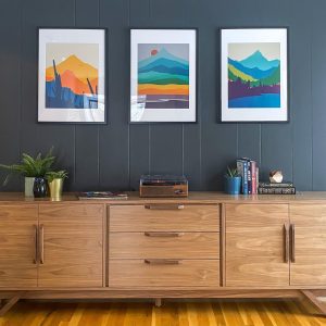 84" Bespoke Statement Credenza - 4 Doors, 3 Drawers - Customize to Your Unique Style