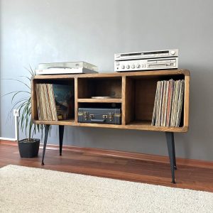 Solid Wood Record Player Stand/Record cabinet/console table/Player Stand