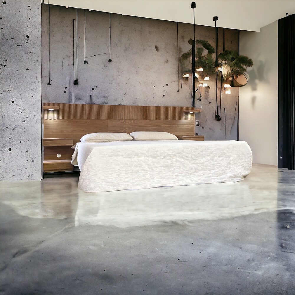 Wooden Bed Headboard Gift for Wife - Handmade Lone Flute Headboard - Customized Walnut Wood Furniture - Mid Century Modern Headboard - Image 3