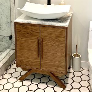24" Mid Century Bathroom Vanity Cabinet - Single Sink, 2 Doors, No Drawers - Custom to Your Unique Style - For New Home Build or Remodel