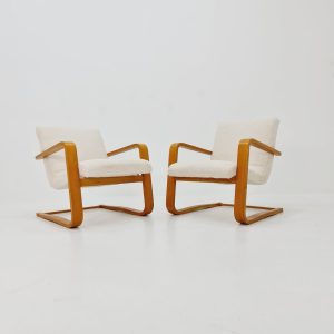 Mid-century pair of German lounge armchairs, Bentwood 1960s