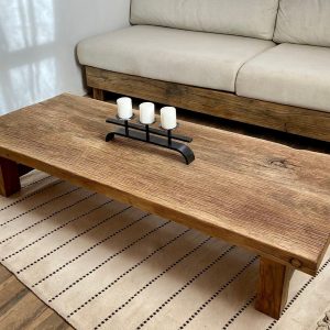 Low Rectangle Wood Coffee Table, Rustic Reclaimed Coffee Table Long, Rustic Farmhouse Table, Rustic Barn Wood Table