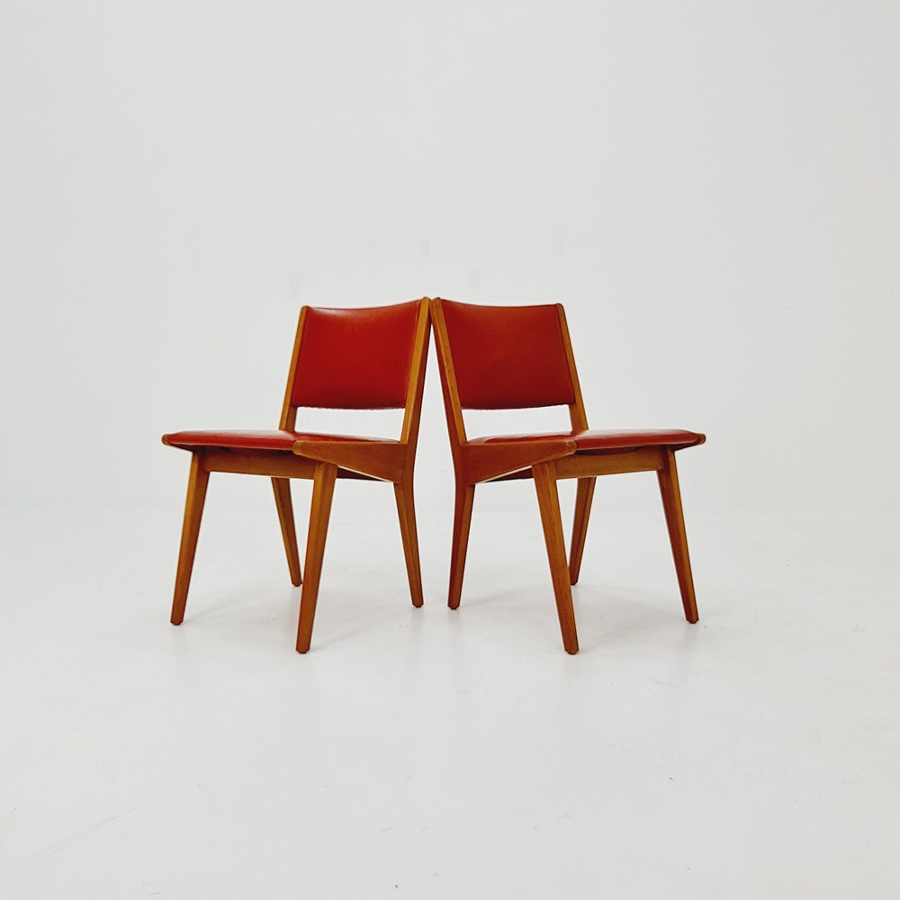 Vintage German dining charis by Jens Risom For Knoll Model Vostra 666, 1960s, set of 2 - Image 7