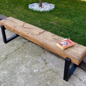 Reclaimed Wood Bench Metal Legs, Reclaimed Farmhouse Bench Entryway, Rustic Outdoor Bench Patio