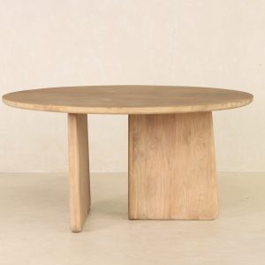 Solid Teak Round Dining or Entry Table (Indoor or Outdoor)