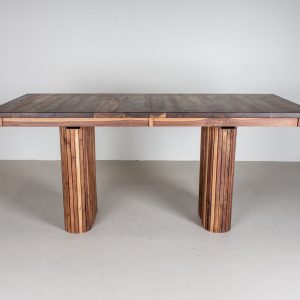 Extendable Dining Table in Walnut, Elegant Mid Century Modern Extension Table, Walnut Dining Table with Leaves