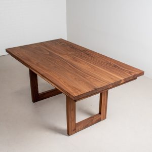 Walnut Dining Room Table, Modern Walnut Extension Table, Extendable Wood Dining Table, Extension Dining Table Mid Century Modern