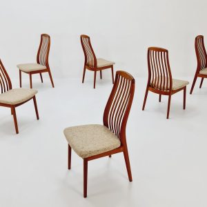 Danish teak dining chairs by Schou Andersen 1960s, set of 6