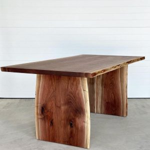 Walnut Dining Table | Live Edge Walnut Table | Hardwood Table | Custom Table | Modern Table | Slab Table