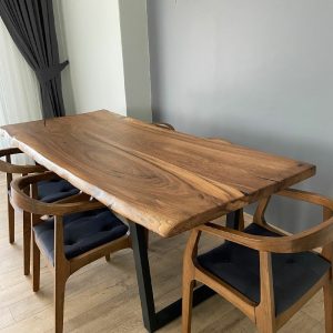 Dark Walnut | Wood | Table | Live Edge | Rustic | Modern | Dining Table | Farmhouse | Dining | Unique | Handmade